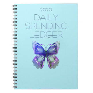 Cuaderno 2020 Daily Spending Ledger Bookkeeping Butterfly