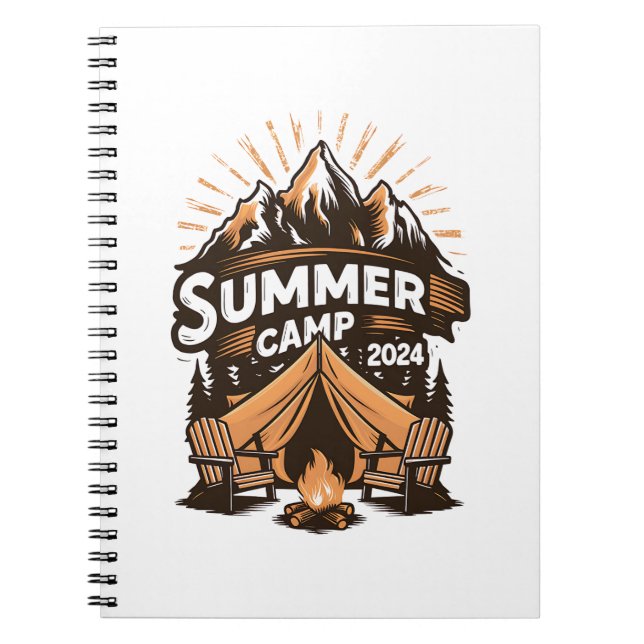 Cuaderno 2024 Campamento de Verano Vacaciones de Camping de (Frente)