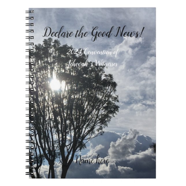 Cuaderno 2024 JW Convention sunlight with name  (Frente)