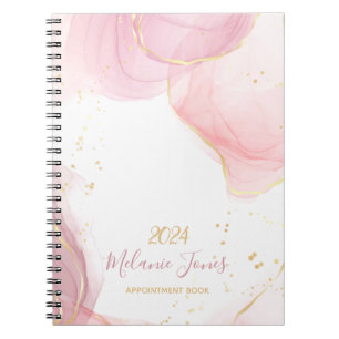 Cuaderno 2024 Libro de citas para purpurinas Rosas de color