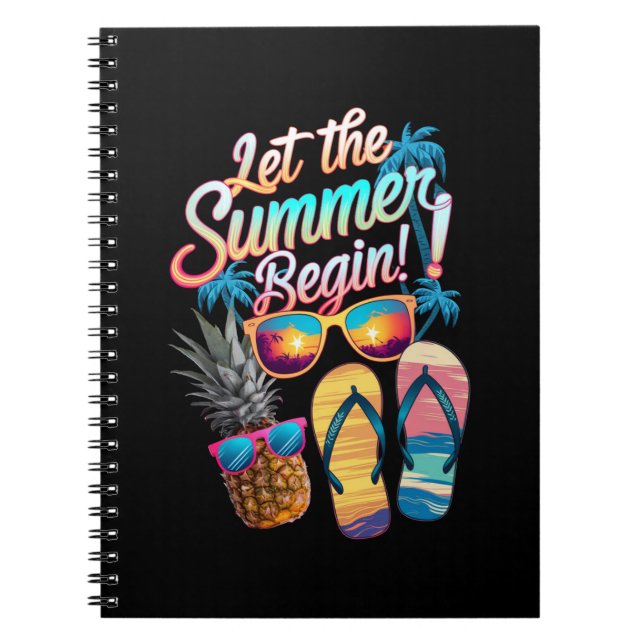 Cuaderno 2025 Deja que comience el verano Vacaciones de ver (Frente)