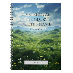 Cuaderno 2025 JW año personalizado Salmo de texto 96:8 mont