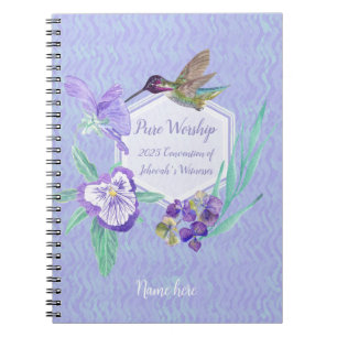 Cuaderno 2025 JW Convention hummingbird with name customize