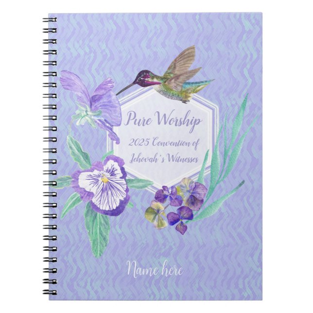 Cuaderno 2025 JW Convention hummingbird with name customize (Frente)
