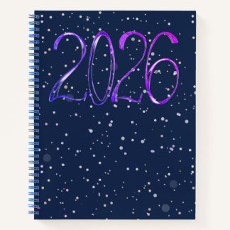 Cuaderno 2026 number year artistic journal Spiral Notebook