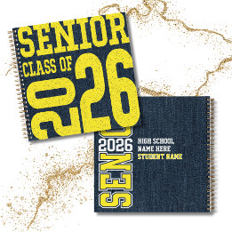 Cuaderno 2026 Senior Year Modern Graphic Keepsake Autograph