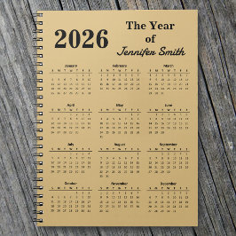 Cuaderno 2026 The Year of [Your Name} Personalized Notebook