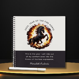 Cuaderno 2026 Year of the Fire Horse Motivational Quote
