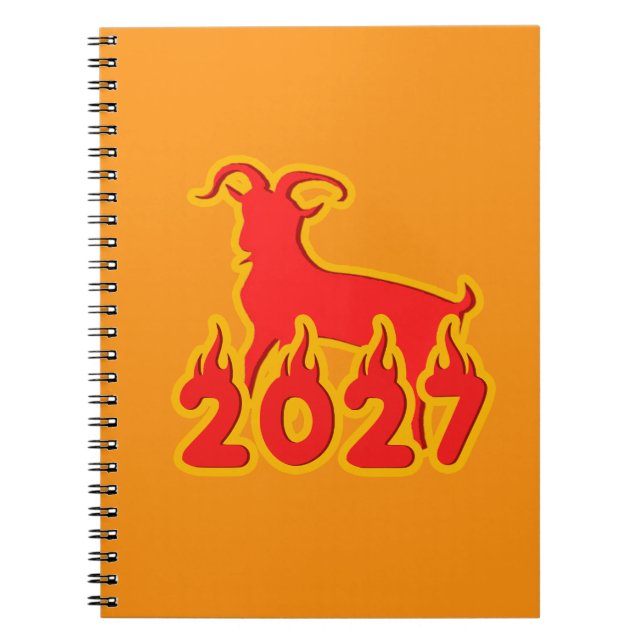 Cuaderno 2027 Año de la Cabra de Fuego (Frente)