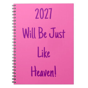 Cuaderno ¡2027 Será Como El Cielo! Magenta y rosa caliente