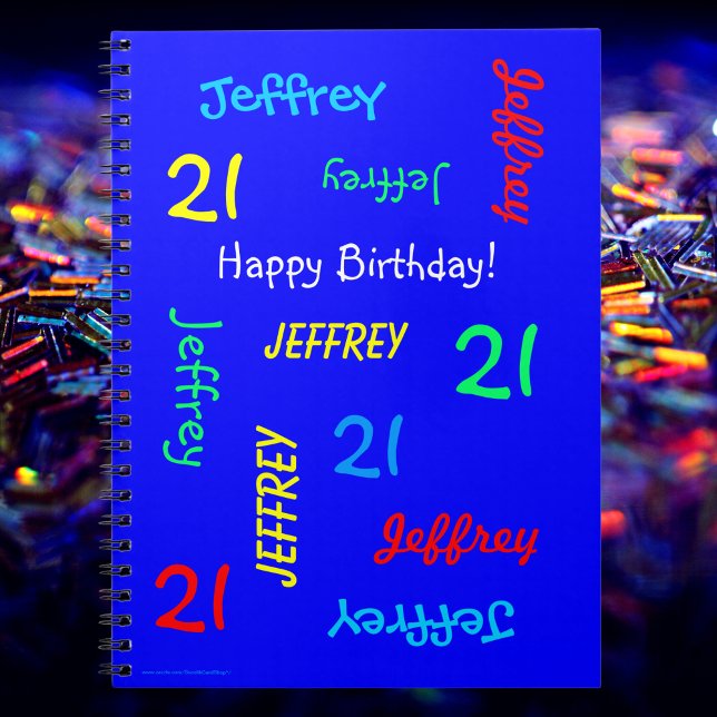 Cuaderno 21.ª Fiesta de cumpleaños Libro de invitado azul,  (Subido por el creador)