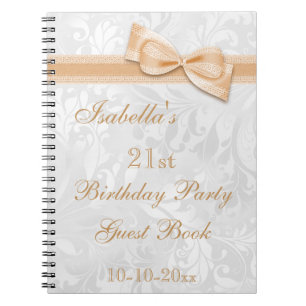 Cuaderno 21 Fiesta de cumpleaños Damask y Bow