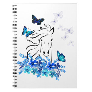 Cuaderno 23 estampa cavalo e borboletas
