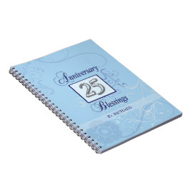 Cuaderno 25º Aniversario en Azul y Plata