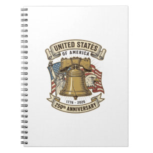 Cuaderno 250º Aniversario de Estados Unidos Vector Patrióti