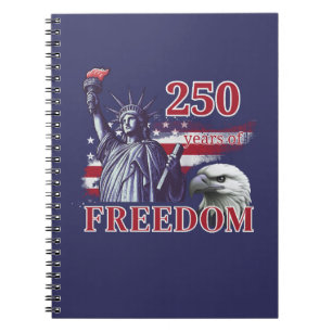Cuaderno 250 Aniversario Bandera de EE. UU. Águila de la Li