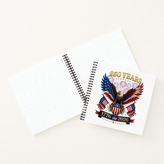 Cuaderno 250 aniversario de EE. UU. 1776-2026 (Interior)