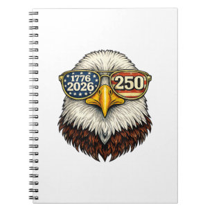 Cuaderno 250 Aniversario EE. UU. 1776-2026 Águila Calva Pat