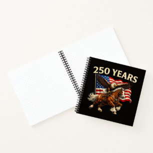 Cuaderno 250 Aniversario Estados Unidos Caballo Águila Occi