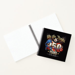Cuaderno 250 años 4 de julio aniversario 250 americano