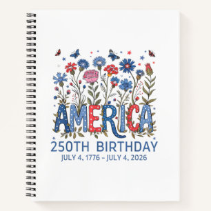 Cuaderno 250 Años Aniversario de América Cumpleaños 250 de 