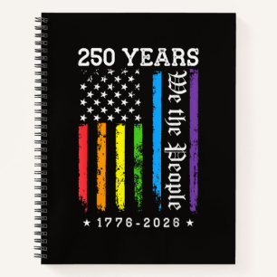 Cuaderno 250 años de la bandera del orgullo LGBT de EE. UU.