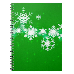 Cuaderno 2.º ilustracion. Copos de nieve en el fondo. Santo