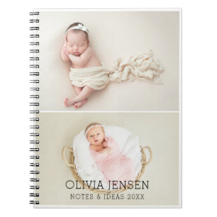 Cuaderno 2 Collage de fotos Personalizado Familia de textos