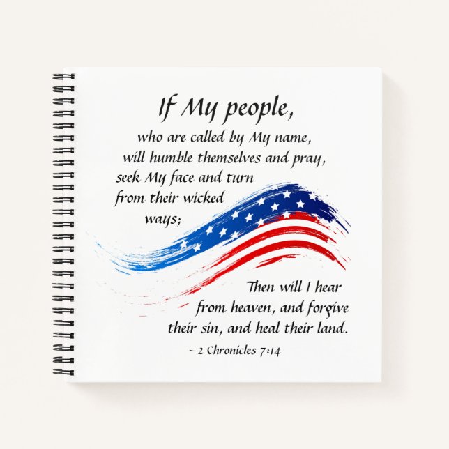 Cuaderno 2 Crónicas 7:14 Si mi pueblo roba la bandera de Es (Anverso)