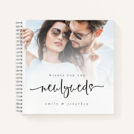 Cuaderno 2 fotos superpuestas de deseos para recién casados