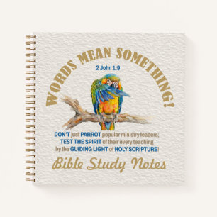 Cuaderno 2 Juan 1:9 Notas de Estudio Bíblico LAS PALABRAS S