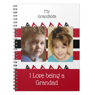Cuaderno 2 nietos foto rojo negro