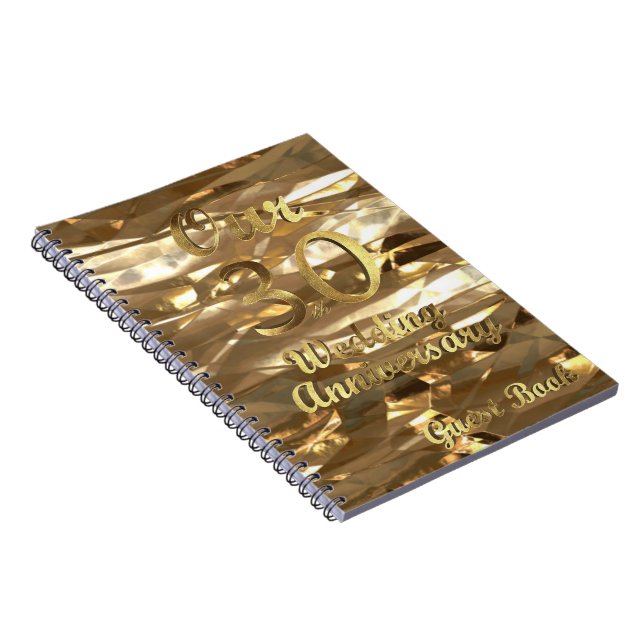 Cuaderno 30.º Boda Aniversario Libro de Oro Elegante (Lado Derecho)