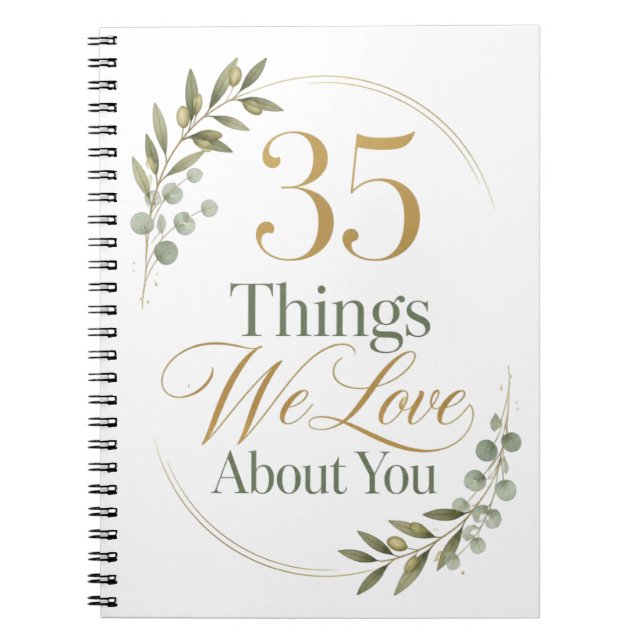Cuaderno 35 cosas que amamos de ti amiga (Frente)