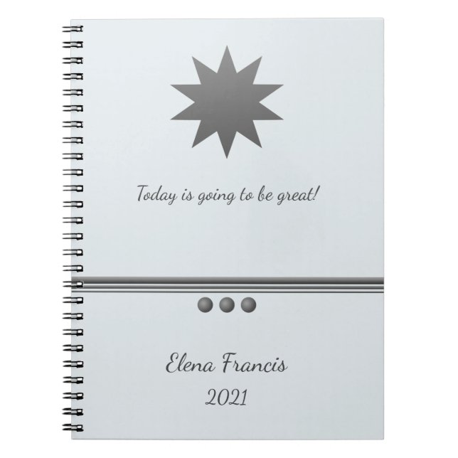 Cuaderno 3 Bloc de notas Profesionales Esfera Plata Textos (Frente)