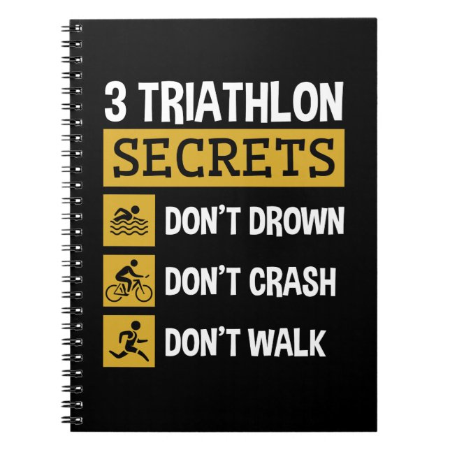 Cuaderno 3 secretos de triatlón no ahogan marcha de choque (Frente)