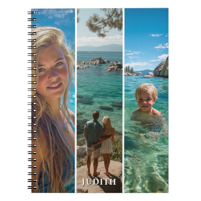 Cuaderno 3 Tiras Verticales Largas Foto Boho (Frente)