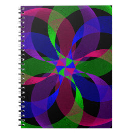Cuaderno 3D 2D Geometric Hybrid Spiral Notebook