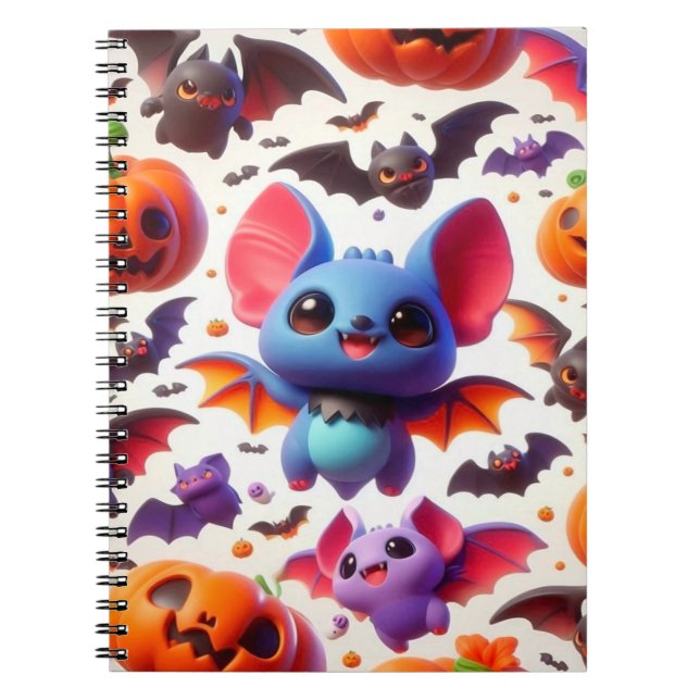 Cuaderno 3D cute bats halloween (Frente)
