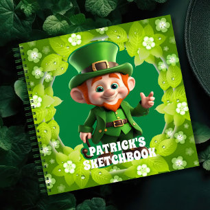 Cuaderno 3D Duende Día de San Patricio Personalizado para N