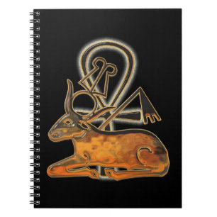 Cuaderno 3D egipcio de toros sagrados