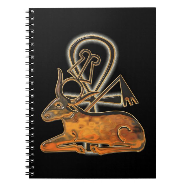 Cuaderno 3D egipcio de toros sagrados (Frente)