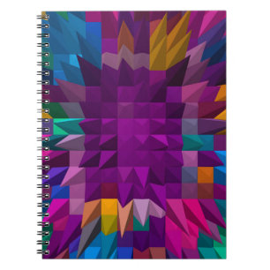Cuaderno 3D illustration or 3D rendering Mosaic color patte