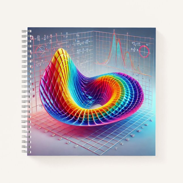 Cuaderno 3D Math Surface Book Cover Abstract Calculus  (Anverso)