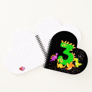 Cuaderno 3rd Birthday. Dinosaur Design. My third birthday.
