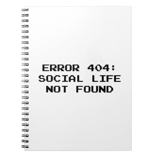Cuaderno 404 Error: Vida social no encontrada (Frente)