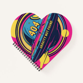 Cuaderno 404 Gravity Not Found - Arte pop del espacio retro