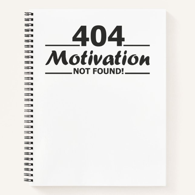 Cuaderno 404. ¡No Se Encuentra Motivación! (Anverso)
