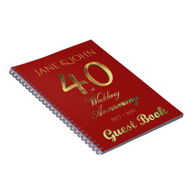 Cuaderno 40.o Rubí del oro del libro de visitas del (Lado Derecho)