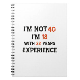 Cuaderno 40.os diseños del cumpleaños